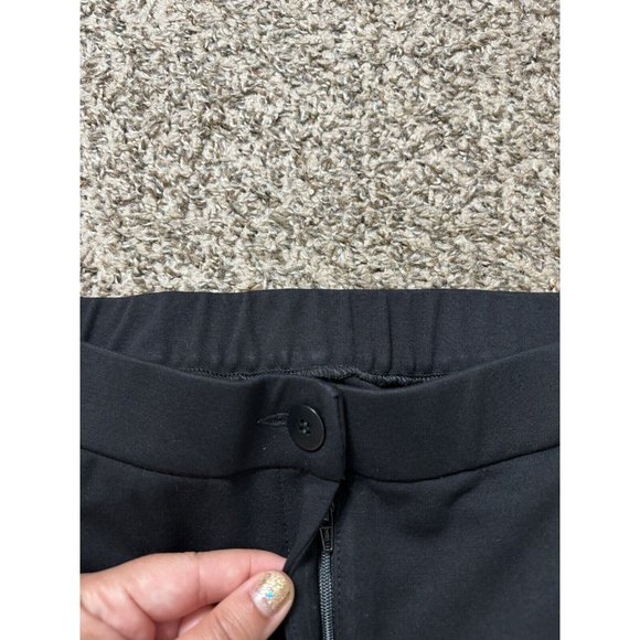 Eileen Fisher Tencel Pants Tapered Ankle Pockets Elastic Waist Black Size XS - Picture 3 of 5